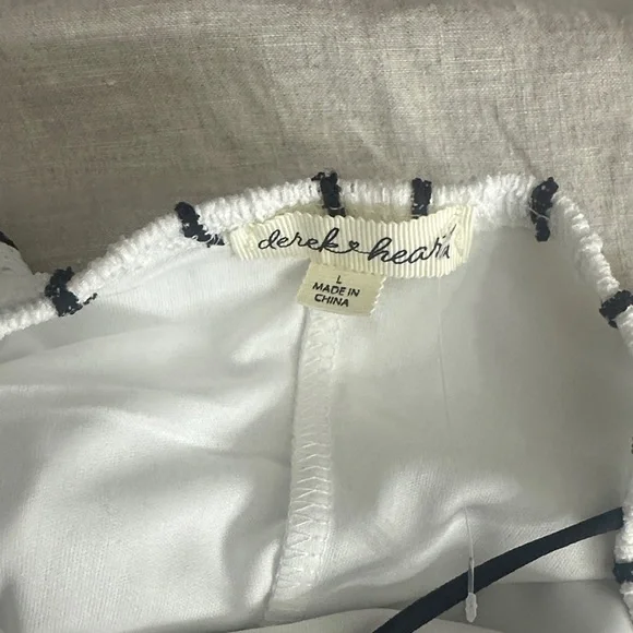 Derek Heart Black and White Striped Midi Dress - Picture 5 of 5